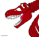 Dibujo Esqueleto tiranosaurio rex pintado por OSCARRONBUR