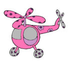 Dibujo Helicóptero adornado pintado por lola