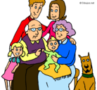 Dibujo Familia pintado por luisa