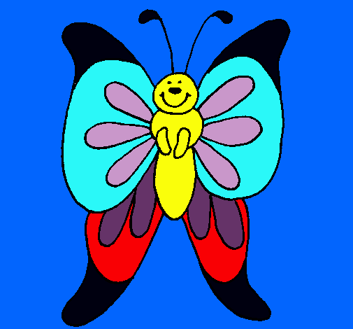 Dibujo Mariposa  pintado por veneno