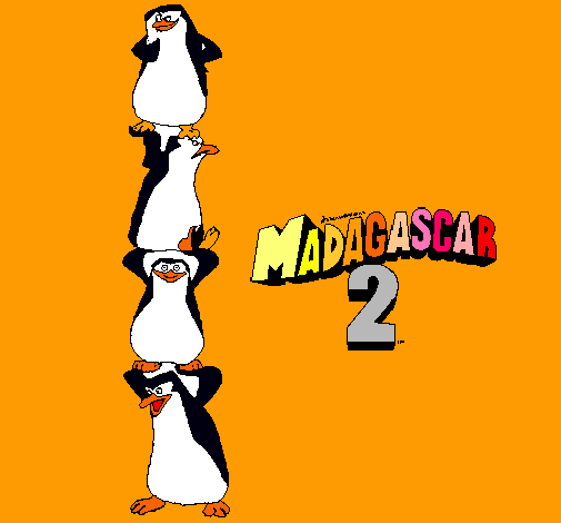 Dibujo Madagascar 2 Pingüinos pintado por Jdibus