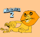 Dibujo Madagascar 2 Alex pintado por paola