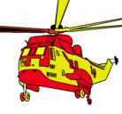 Dibujo Helicóptero al rescate pintado por macarena