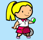 Dibujo Chica tenista pintado por ANTO