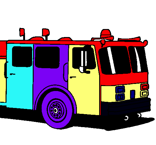 Dibujo Camión de bomberos pintado por iara2000