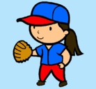 Dibujo Jugadora de béisbol pintado por sneira