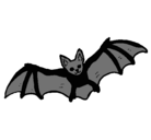 Dibujo Murciélago volando pintado por hallowen