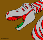 Dibujo Esqueleto tiranosaurio rex pintado por toni