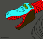 Dibujo Esqueleto tiranosaurio rex pintado por jonathan