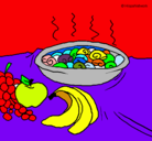 Dibujo Fruta y caracoles a la cazuela pintado por paloma58