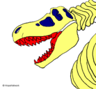 Dibujo Esqueleto tiranosaurio rex pintado por ADRIANA2005