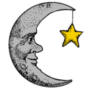 Dibujo Luna y estrella pintado por amandaymauri