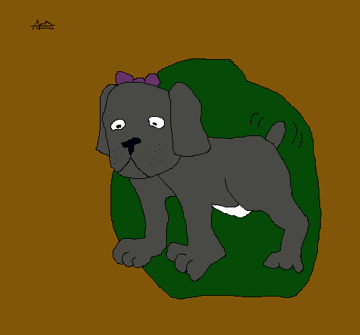 Dibujo Perrita pintado por merion