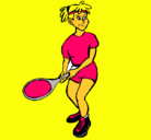 Dibujo Chica tenista pintado por roser