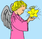 Dibujo Ángel y estrella pintado por marthalisseth