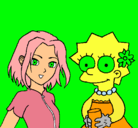 Dibujo Sakura y Lisa pintado por jose99
