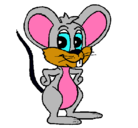 Dibujo Ratón pintado por perez