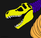 Dibujo Esqueleto tiranosaurio rex pintado por chaparro6