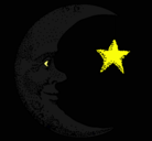 Dibujo Luna y estrella pintado por Tamara