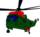 Dibujo Helicóptero al rescate pintado por HAZEL
