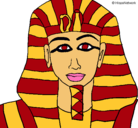Dibujo Tutankamon pintado por eveling 