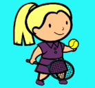 Dibujo Chica tenista pintado por sanj