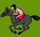 Dibujo Carrera de caballos pintado por Joocy