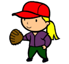 Dibujo Jugadora de béisbol pintado por poliu
