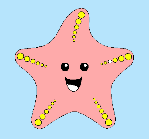 Dibujo Estrella de mar pintado por nereguapa