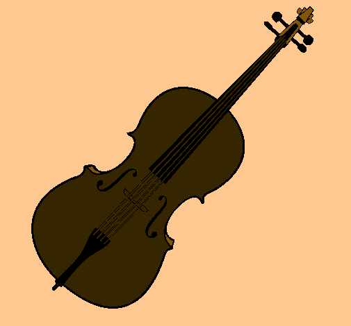 Dibujo Violín pintado por leticia