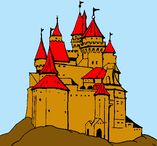 Dibujo Castillo medieval pintado por carr