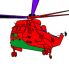 Dibujo Helicóptero al rescate pintado por lucas