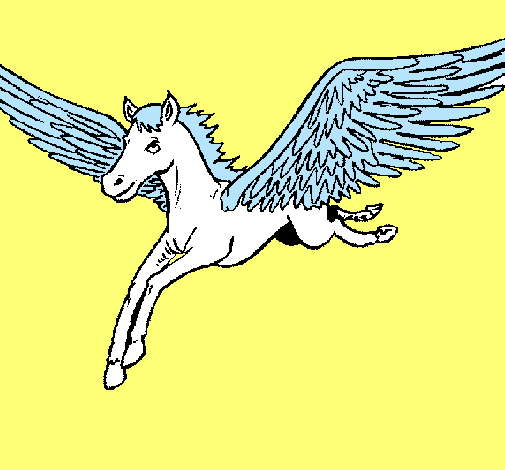 Dibujo Pegaso al vuelo pintado por albika98