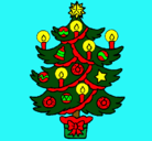 Dibujo Árbol de navidad con velas pintado por amalia