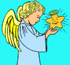 Dibujo Ángel y estrella pintado por yeray