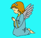 Dibujo Ángel orando pintado por samantha