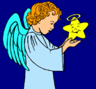 Dibujo Ángel y estrella pintado por haizea