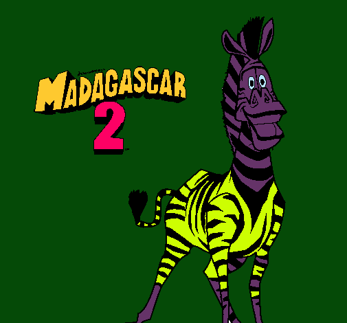 Dibujo Madagascar 2 Marty pintado por Lauraortiz