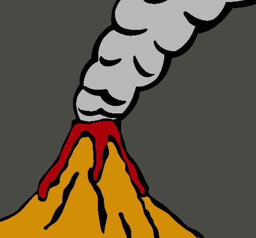 Dibujo Volcán pintado por carmenydan