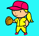 Dibujo Jugadora de béisbol pintado por DANNA
