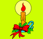 Dibujo Vela de navidad pintado por marbelra