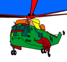 Dibujo Helicóptero al rescate pintado por javito
