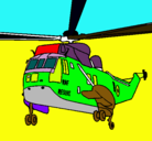 Dibujo Helicóptero al rescate pintado por ozzie
