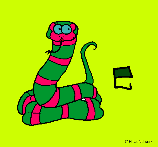 Dibujo Serpiente pintado por letic