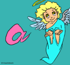 Dibujo Ángel pintado por yiniva