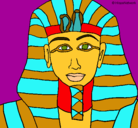Dibujo Tutankamon pintado por minoschka
