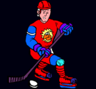 Dibujo Jugador de hockey sobre hielo pintado por hugo