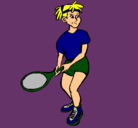Dibujo Chica tenista pintado por juegosdevestr