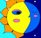 Dibujo Sol y luna 3 pintado por martina