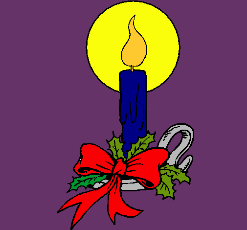 Dibujo Vela de navidad pintado por cecilita